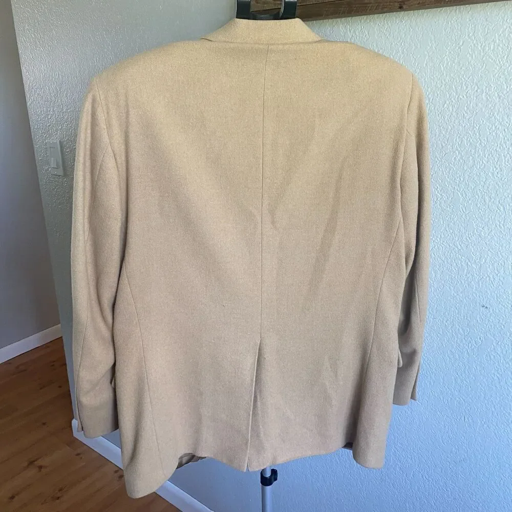 Botany 500 Five Hundred Made in USA 100% Fine Camel Hair Mens Blazer Jacket 44